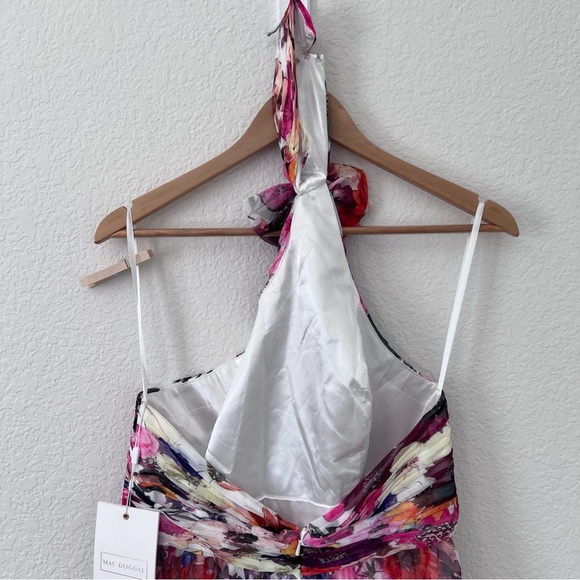 NEW Mac duggal white pink red Floral gown size 10 - Picture 11 of 16